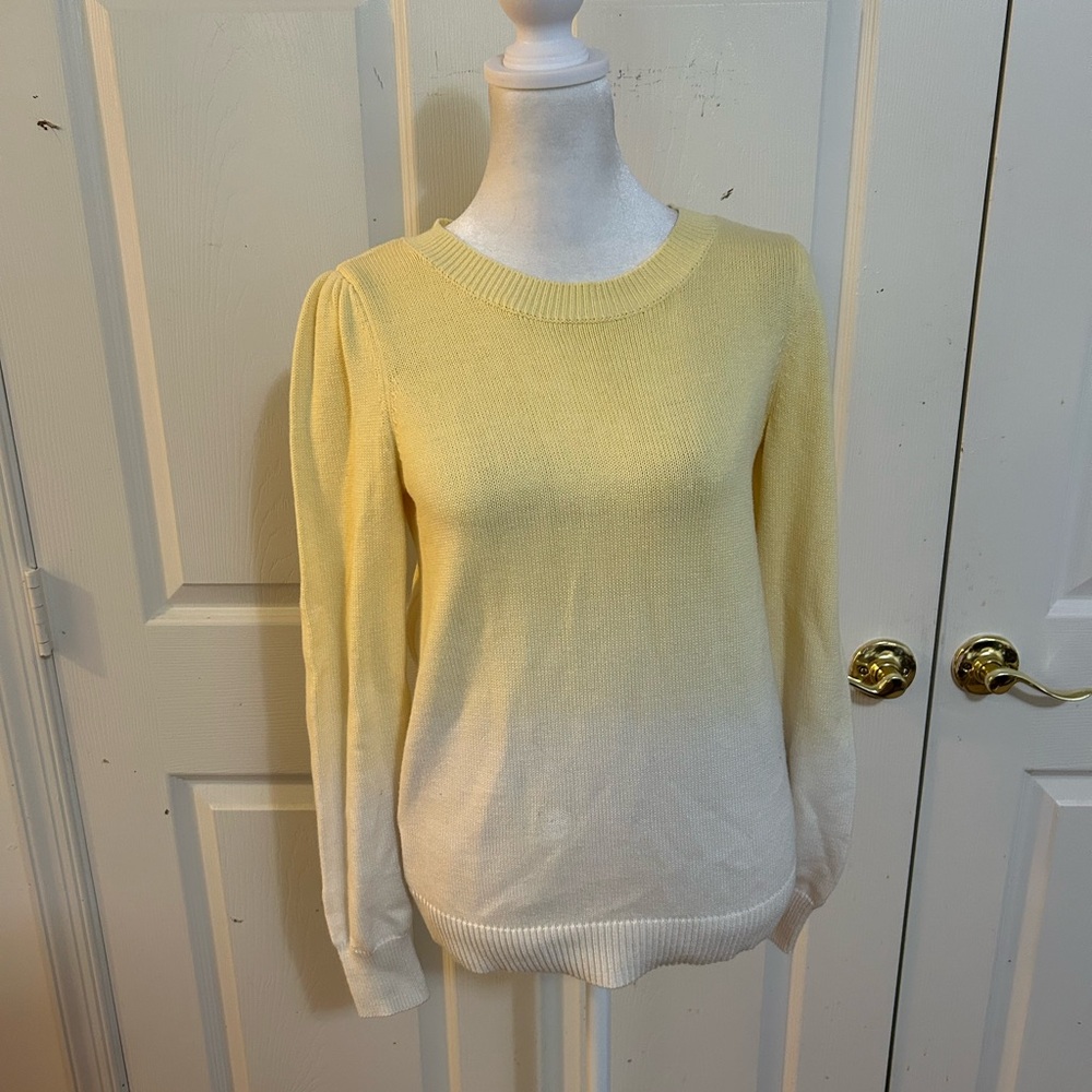 Yellow Ombre Knit Sweater main image 1